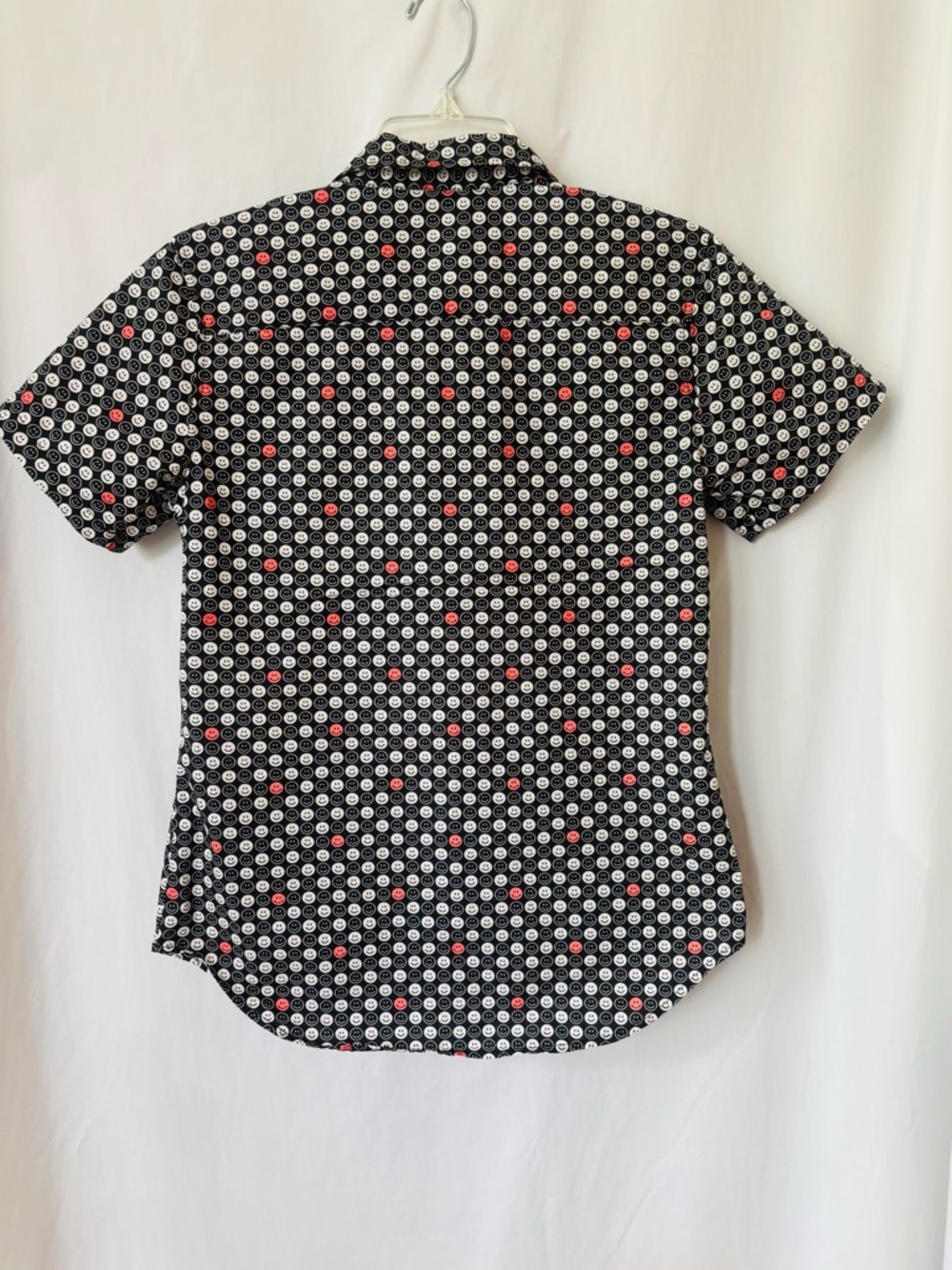 Smiley Polka Dot Short Sleeve Button Down - Picture 6 of 6